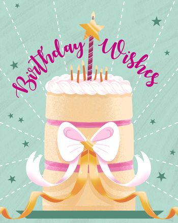 Use Layer cake - group birthday ecard