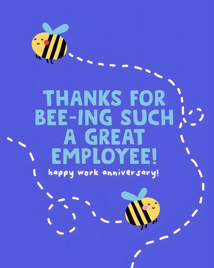 Card design "Keep Bee-ing you - group anniversary ecard"