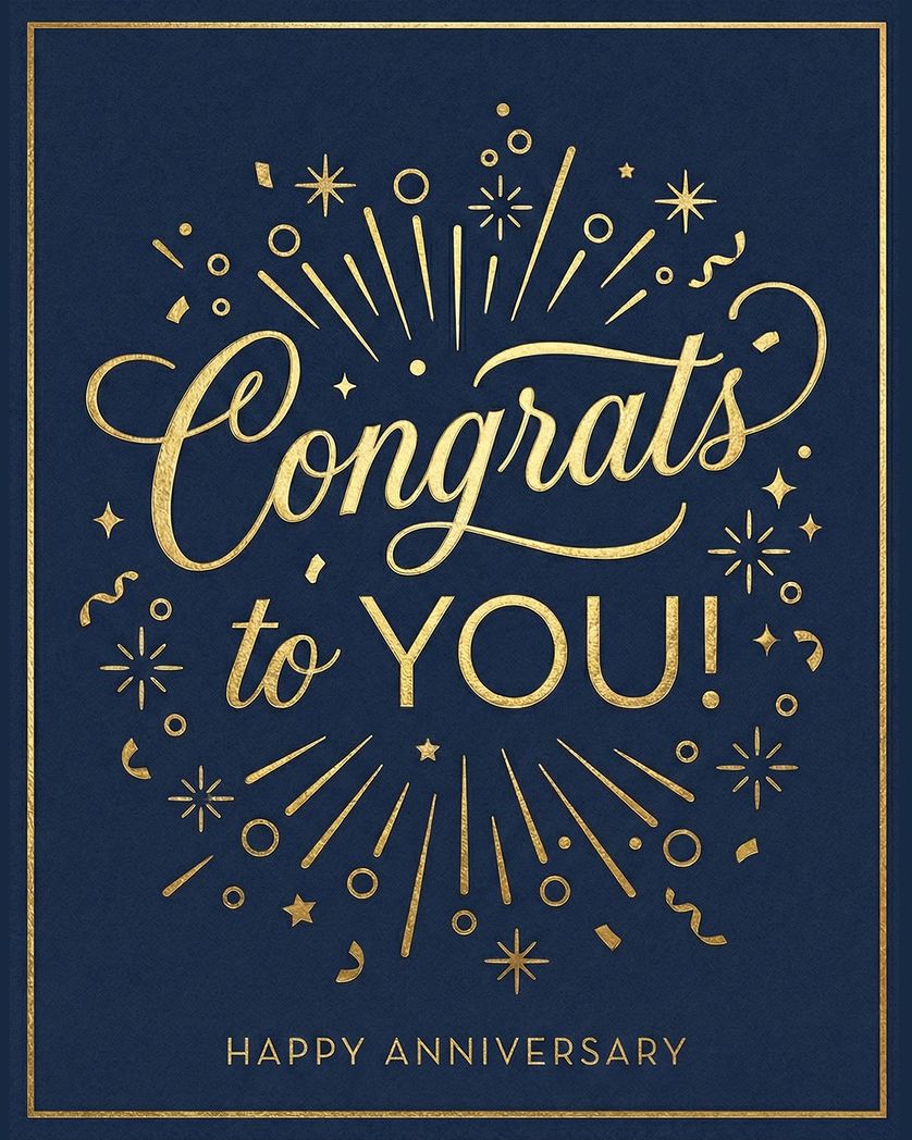 Card design "Class act - group anniversary ecard"