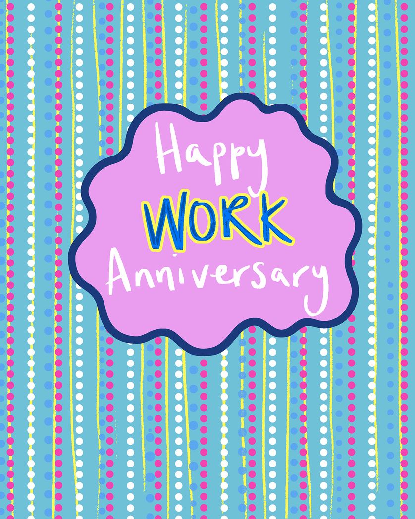 Card design "Dotty Daydream - group anniversary ecard"