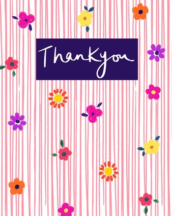 Use Stripes and fleurs - group employee appreciation ecard