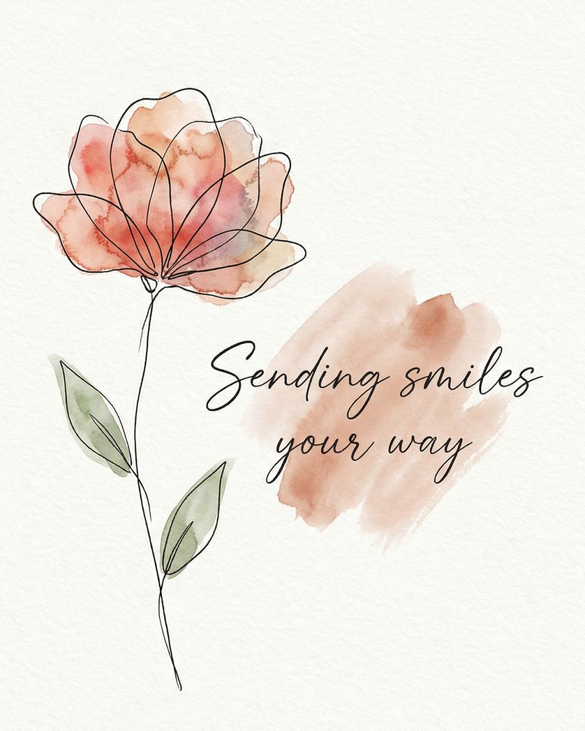 Card design "Watery rose - group get well ecard"