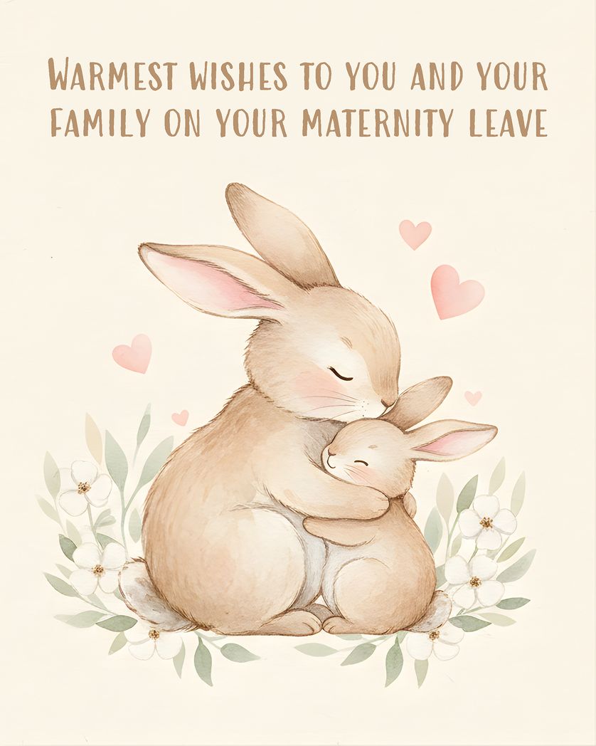 Card design "Baby Bunny - group baby ecard"