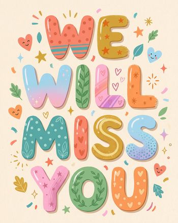 Use Letter pattern - group leaving ecard