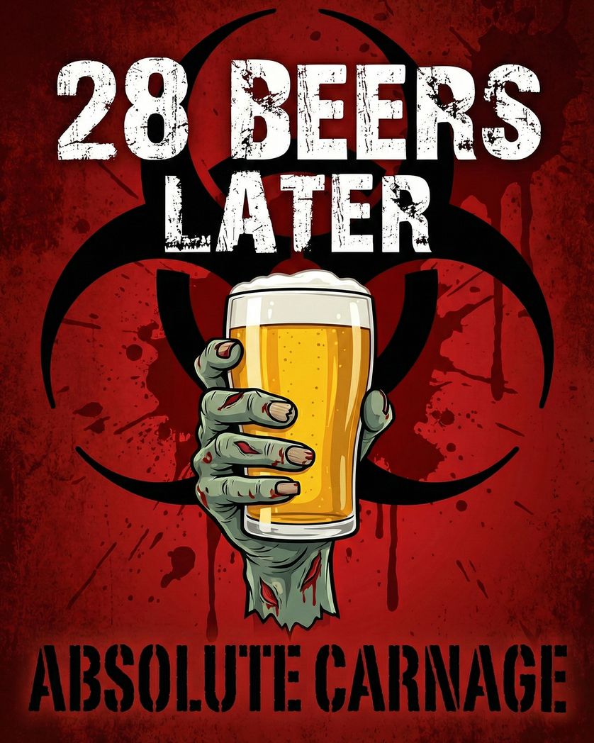 Card design "28 Beers - group birthday ecard"