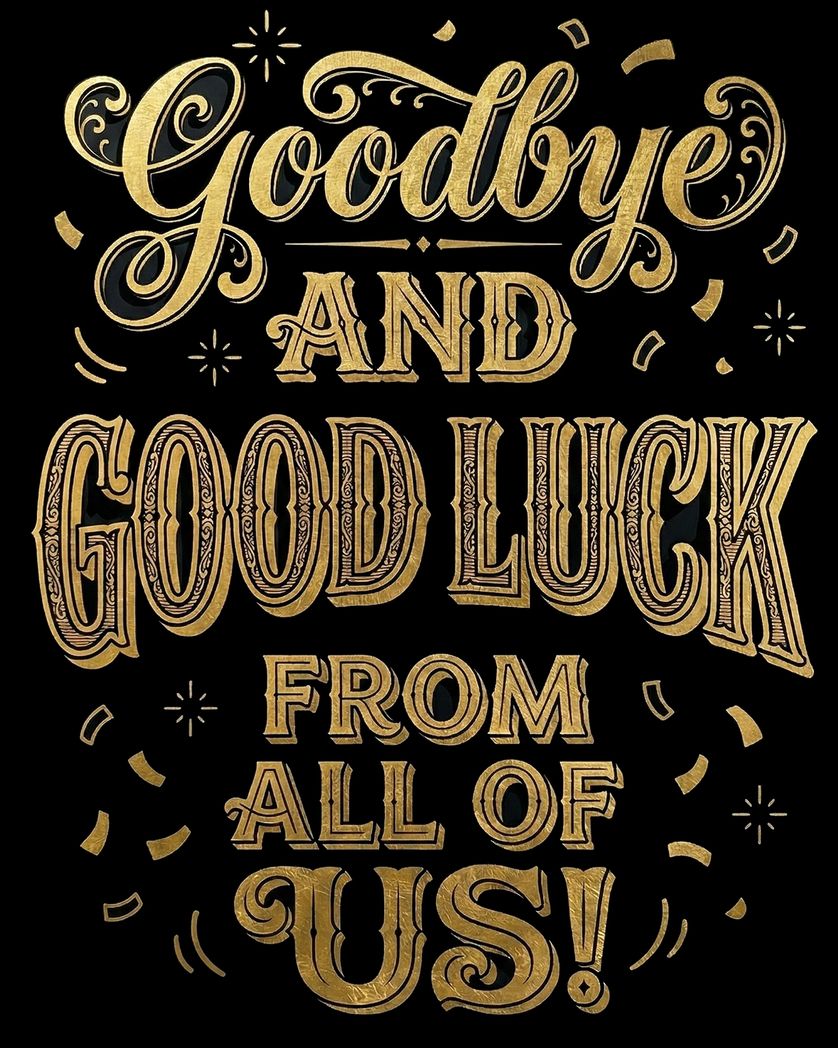 Card design "Gilded glass - group leaving ecard"