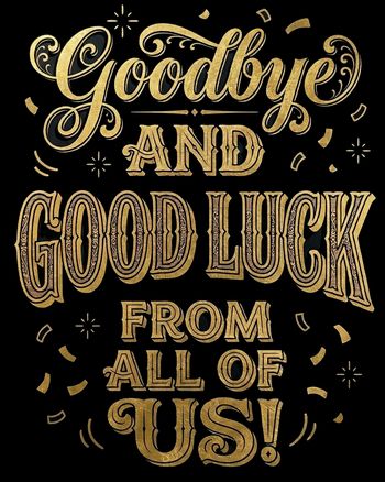 Use Gilded glass - group leaving ecard