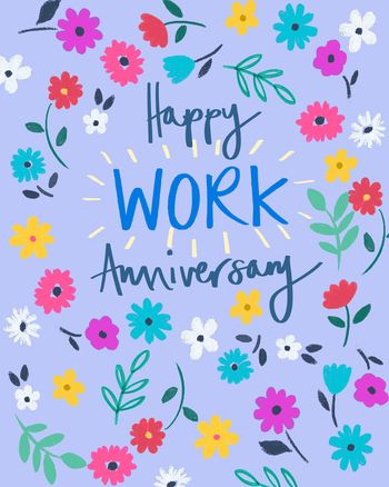 Use Pretty posies - group anniversary ecard