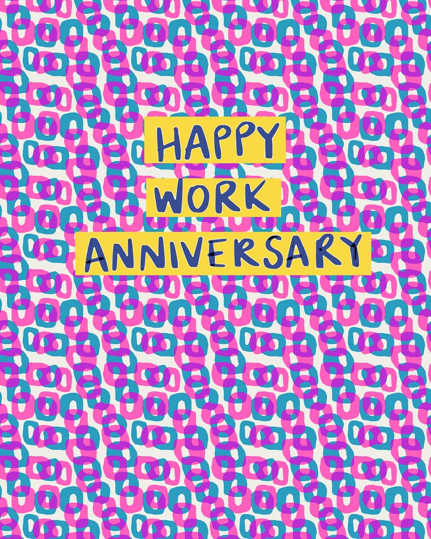 Card design "Groovy baby - group anniversary ecard"