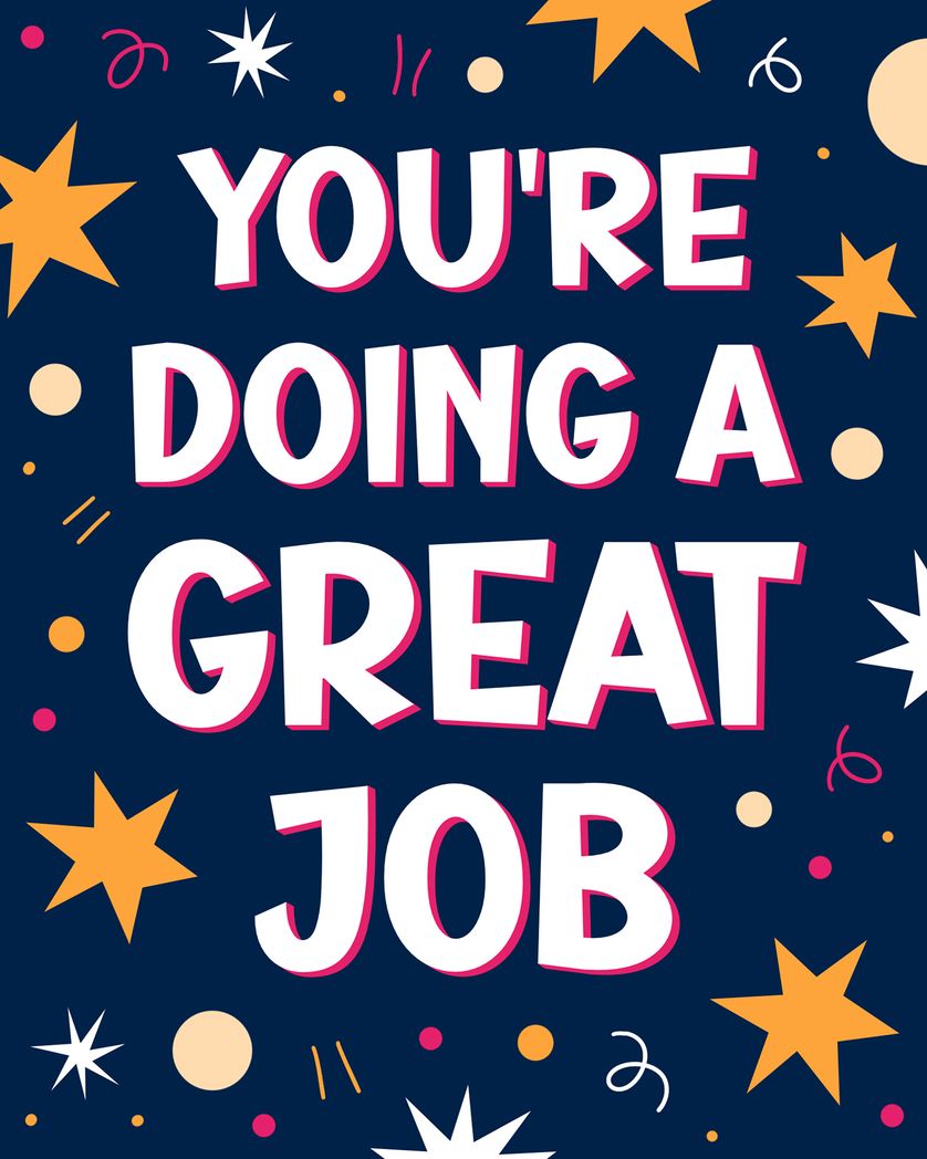 Card design "Great work - group employee ecard"