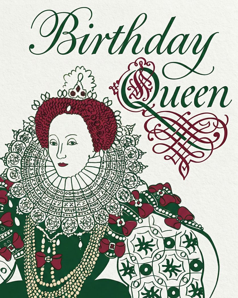 Card design "Elizabethan Party - group birthday ecard"