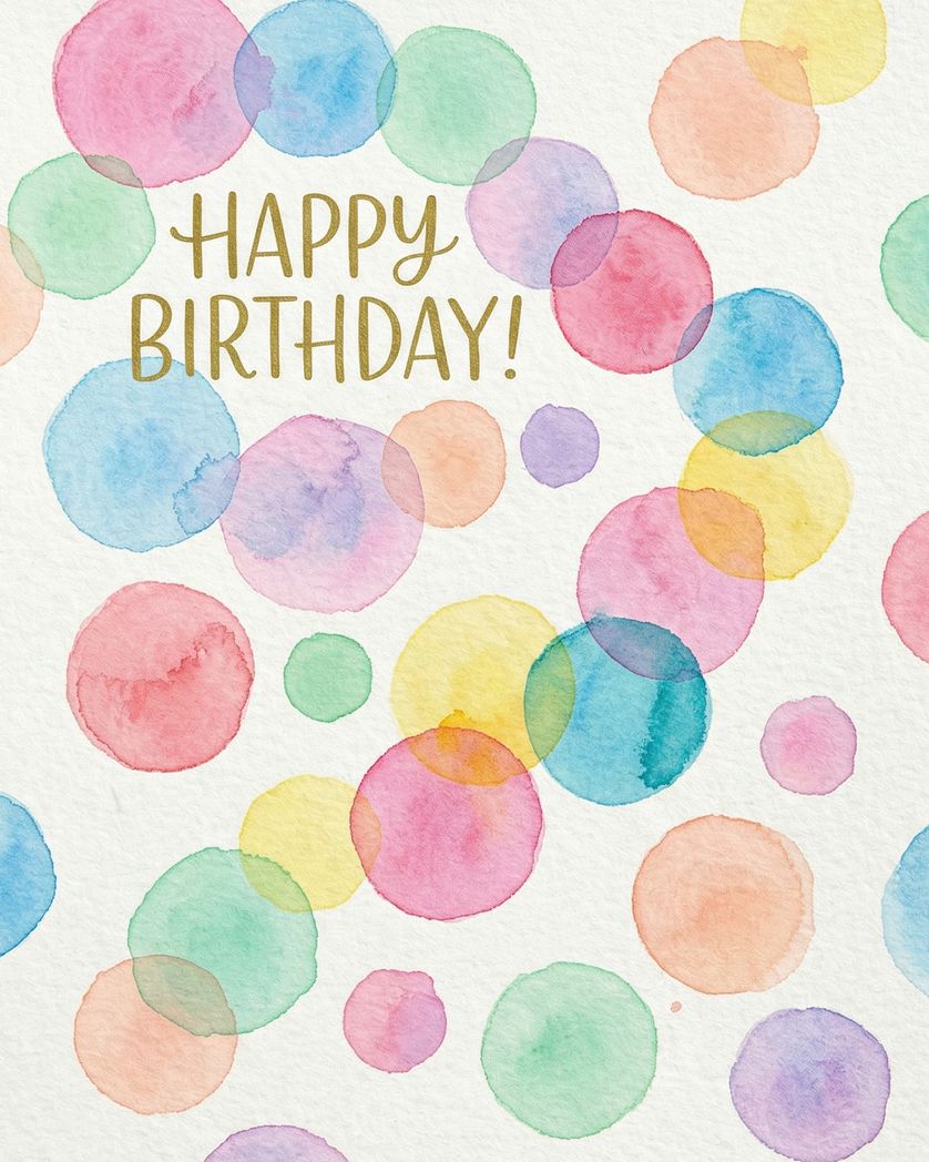 Card design "Watery wishes - group birthday ecard"