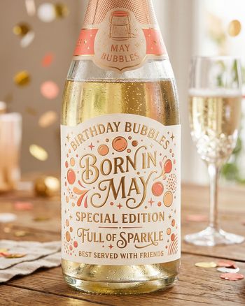 Use Birthday bubbles May - group birthday ecard