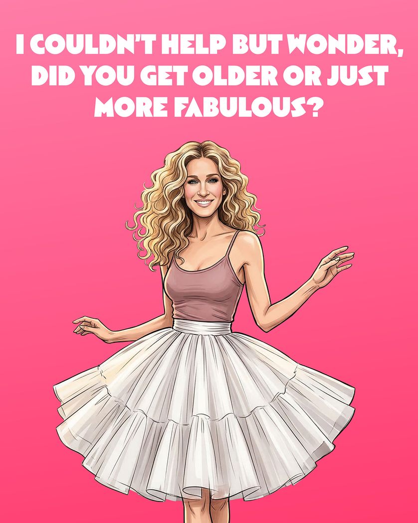 Card design "Carrie - group Birthday ecard"