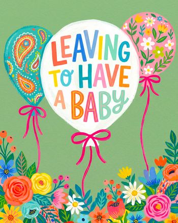 Use Balloons maternity - group baby ecard