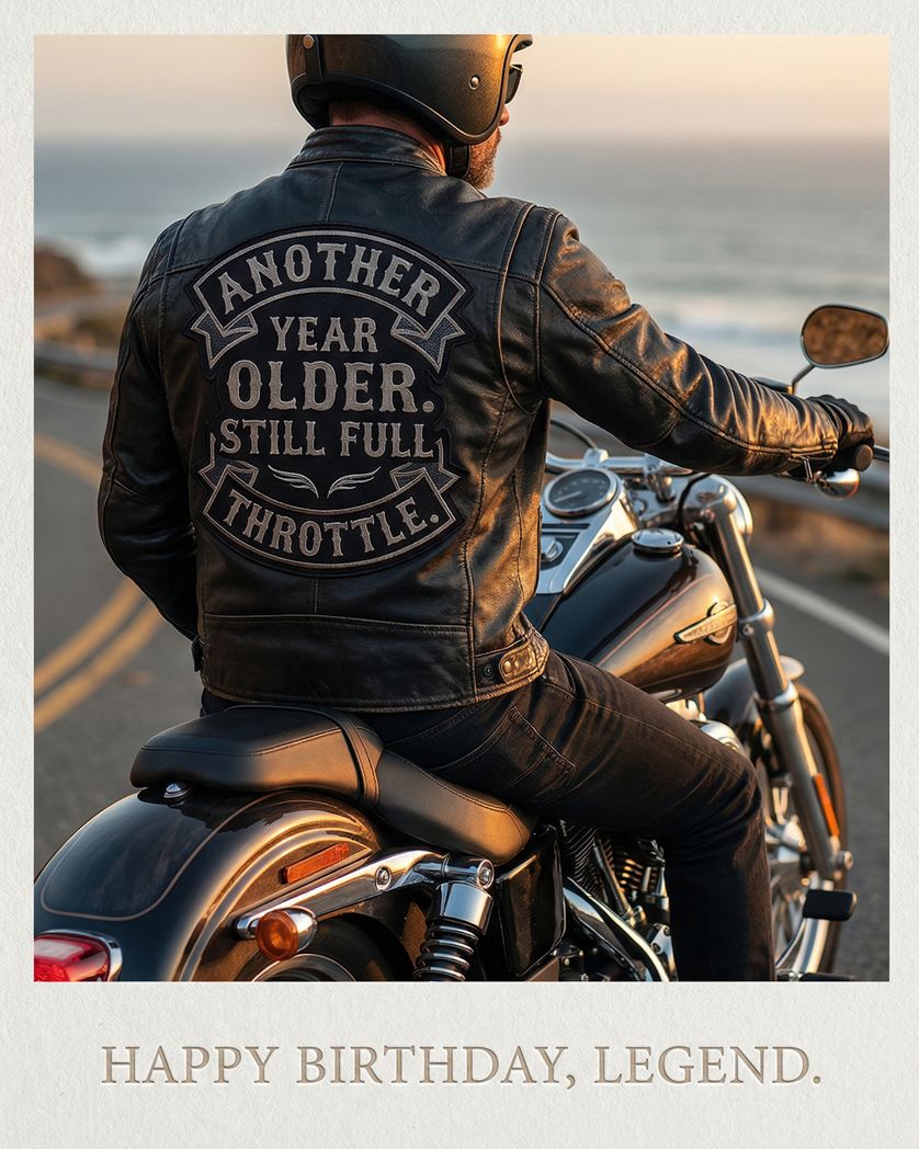 Card design "Easy Rider - group birthday ecard"