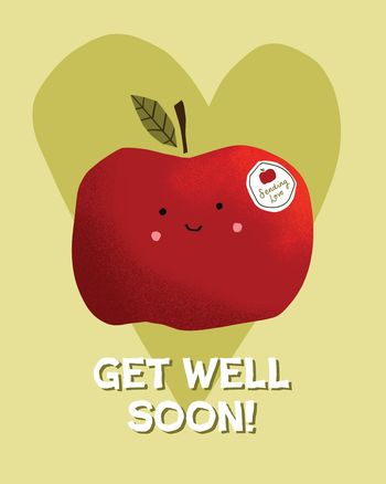 Use Healthy apple - group get well ecard