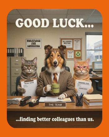 Use The fun team - group leaving ecard