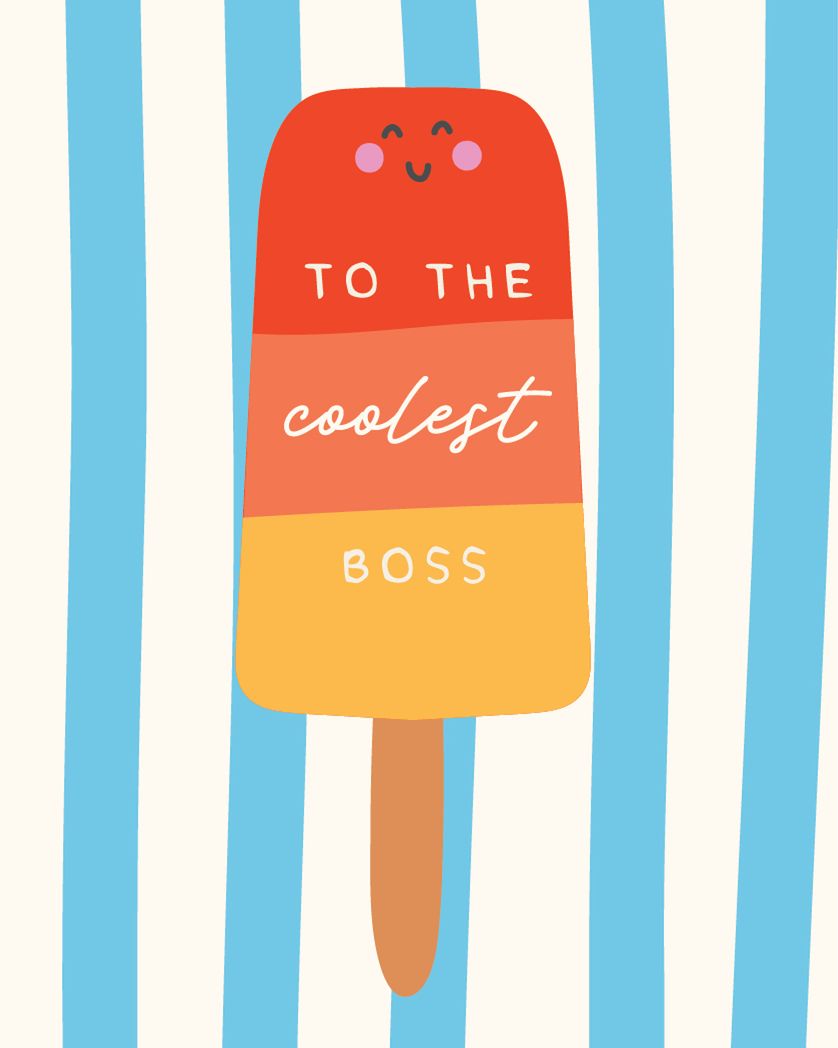 Card design "Lolly - group boss ecard"