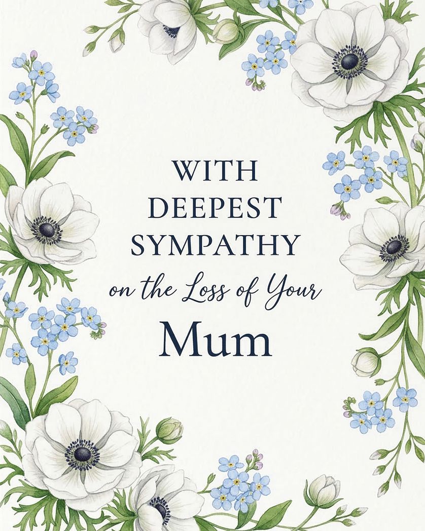 Card design "Loss of Mum - group sympathy ecard"