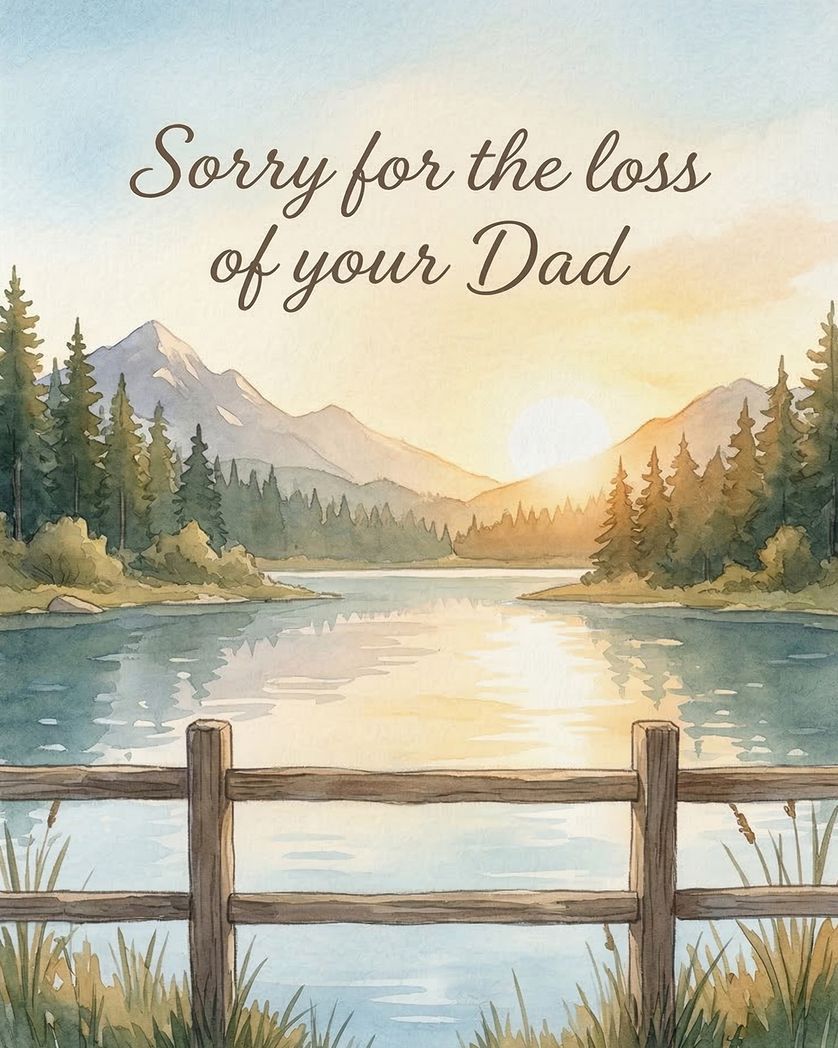 Card design "Loss of Dad - group Sympathy ecard"