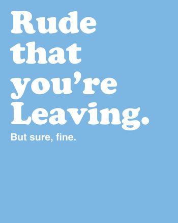 Use Rude - group leaving ecard