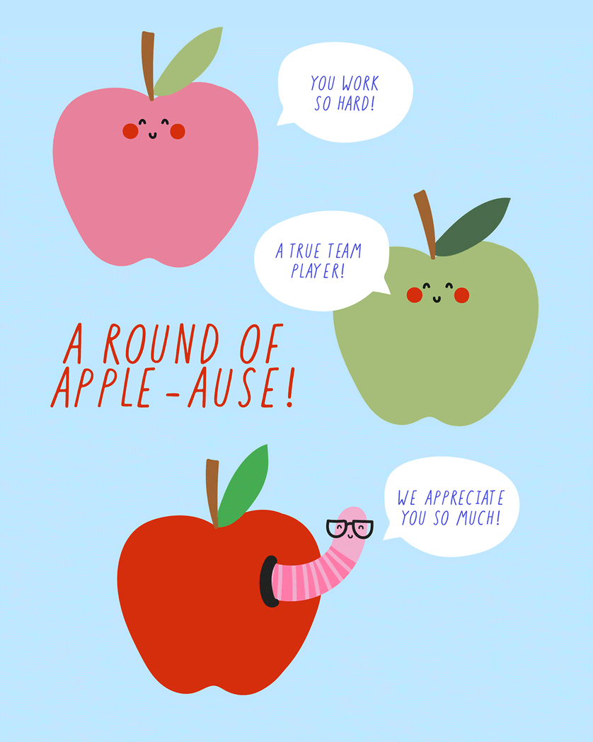 Card design "Good Apples - group admin ecard"