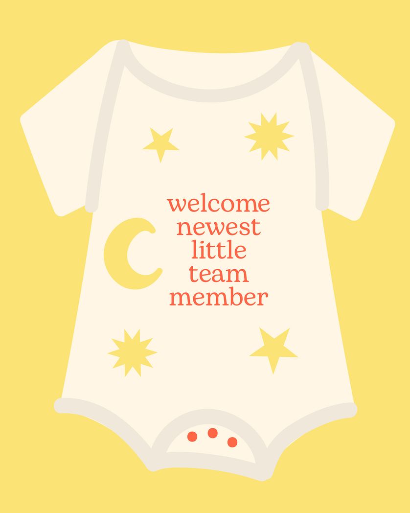 Card design "Babygro - group baby ecard"