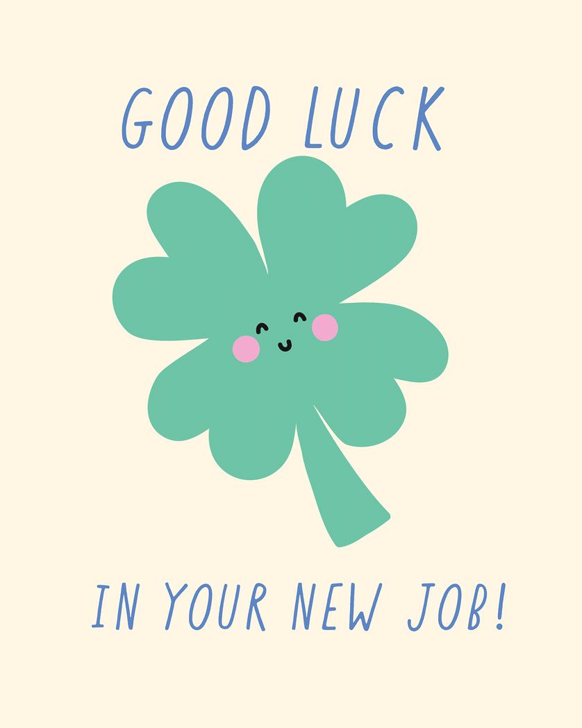 Card design "Groovy clover - group good luck ecard"