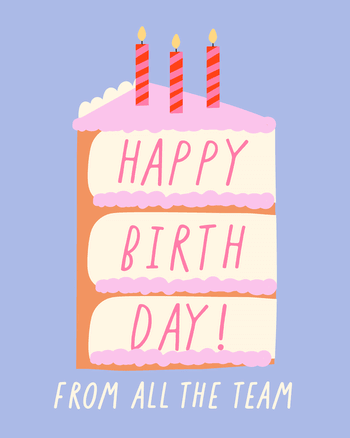 Use Happy Cake - group birthday ecard