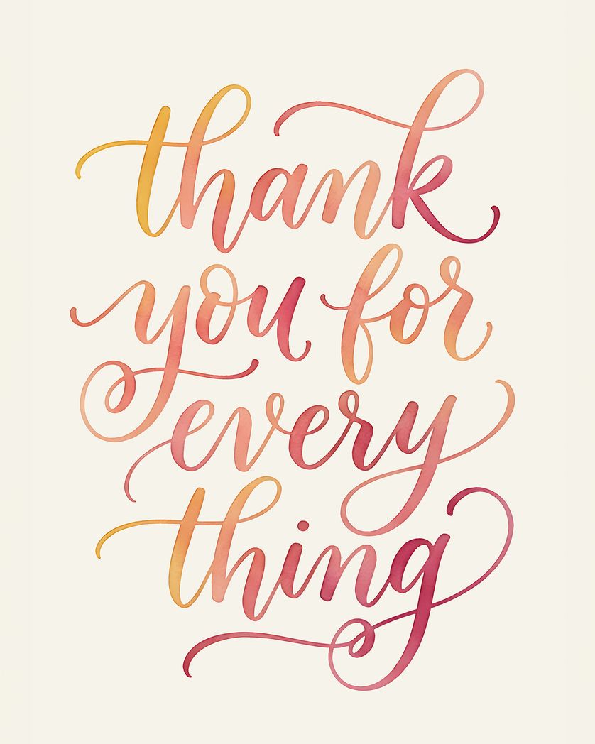 Card design "Brush work - group thank you ecard"