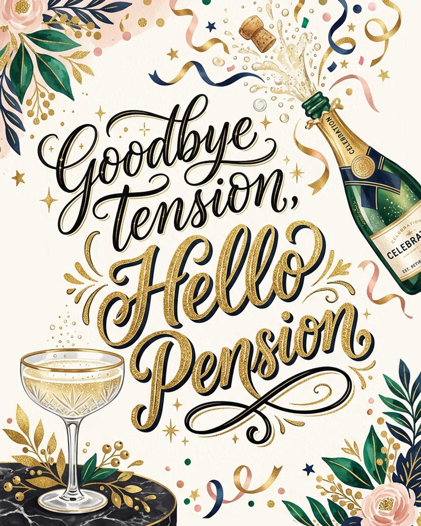 Card design "Luxe edition - group retirement ecard"