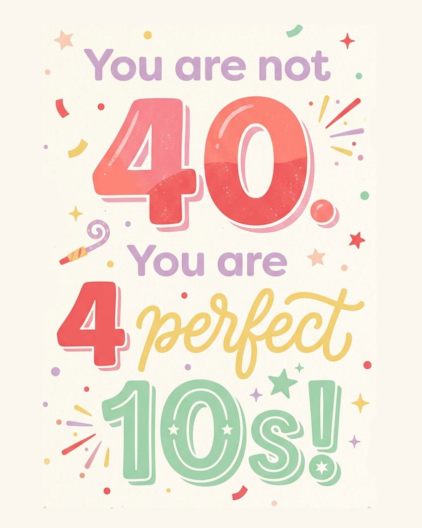 Card design "Perfect 10s - group 40th ecard"