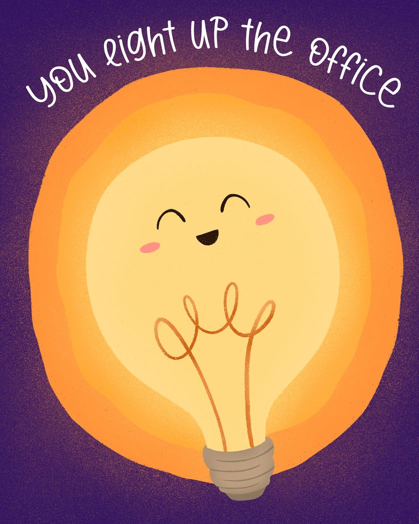 Card design "Bright Lights - group admin day card"