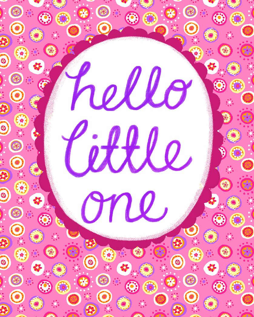 Card design "Ditzy Baby - group ecard"