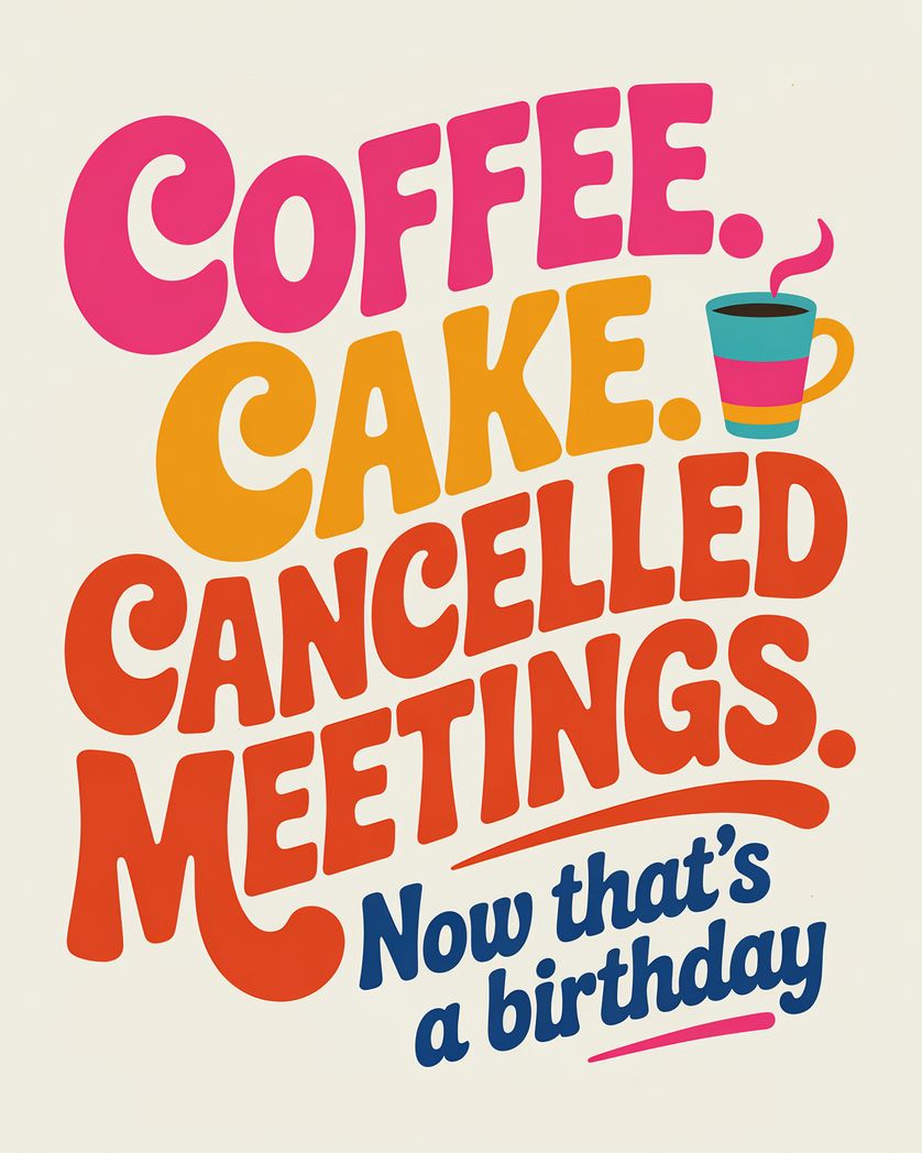 Card design "Best Birthday - group ecard"