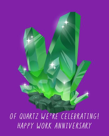 Use Crystal Tips - group anniversary ecard