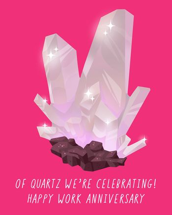 Use Crystal Tips - group anniversary ecard