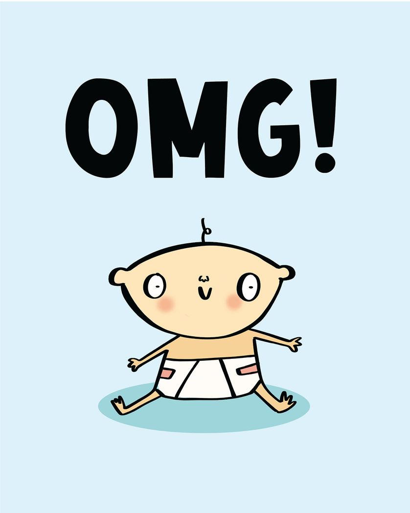 Card design "Baby love - group baby ecard"