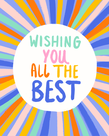 Use Bright Leaving - group leaving card