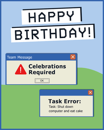 Use Computer File - group birthday ecard