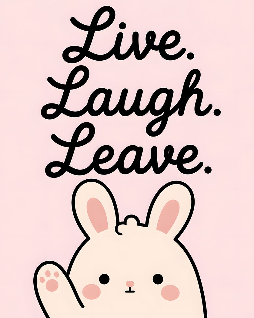 Card design "Bunny Affirmation - group leaving ecard"