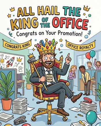 Use Office king - group promotion ecard