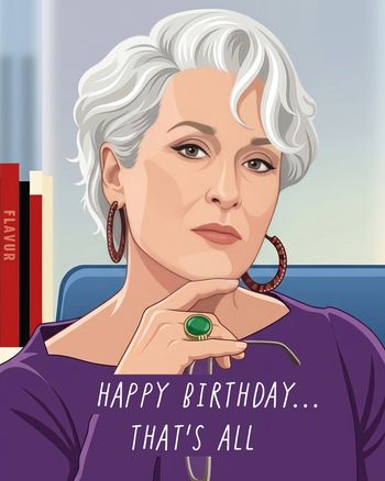 Use The devil wears a party hat - group birthday ecard
