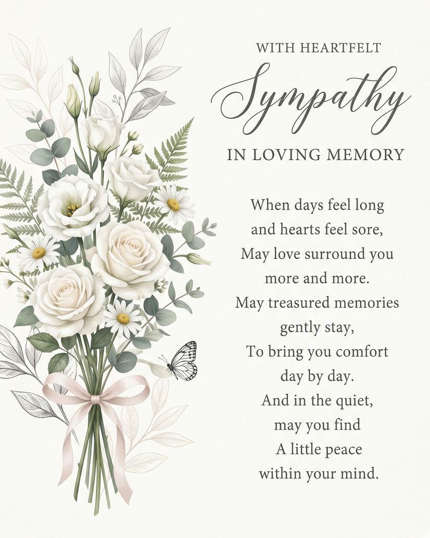 Card design "Sprig and words - group sympathy ecard"