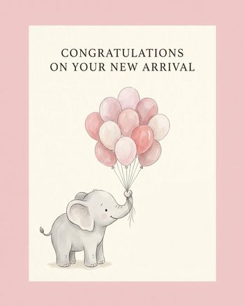Use Blue Elephant - group baby ecard