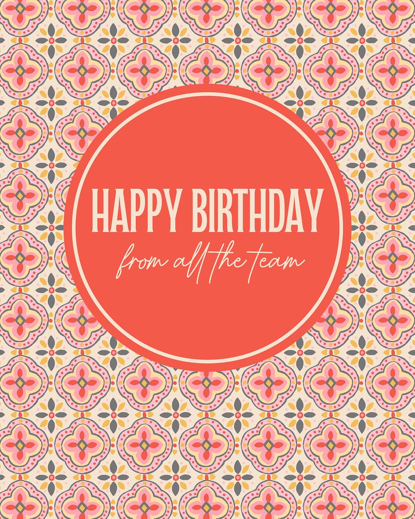 Card design "Arts and crafts- group birthday ecard"