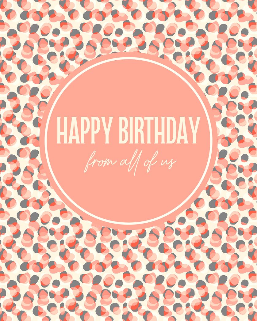 Card design "Arts and crafts- group birthday ecard"