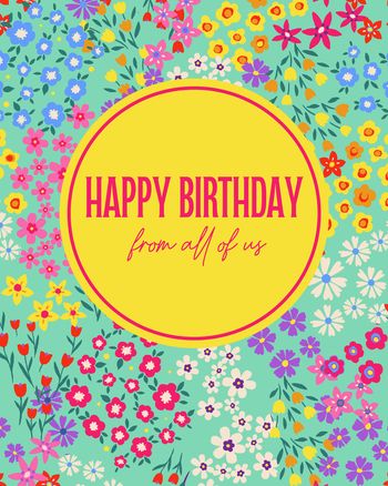 Use Arts and crafts- group birthday ecard