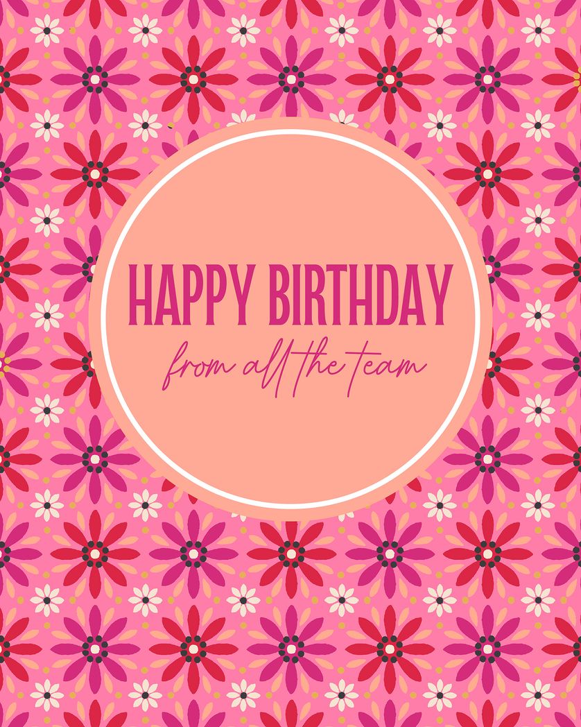 Card design "Arts and crafts- group birthday ecard"